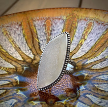 Load image into Gallery viewer, White Quartz Druzy Ring