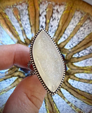 Load image into Gallery viewer, White Quartz Druzy Ring
