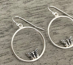 Small Butterfly Hoops