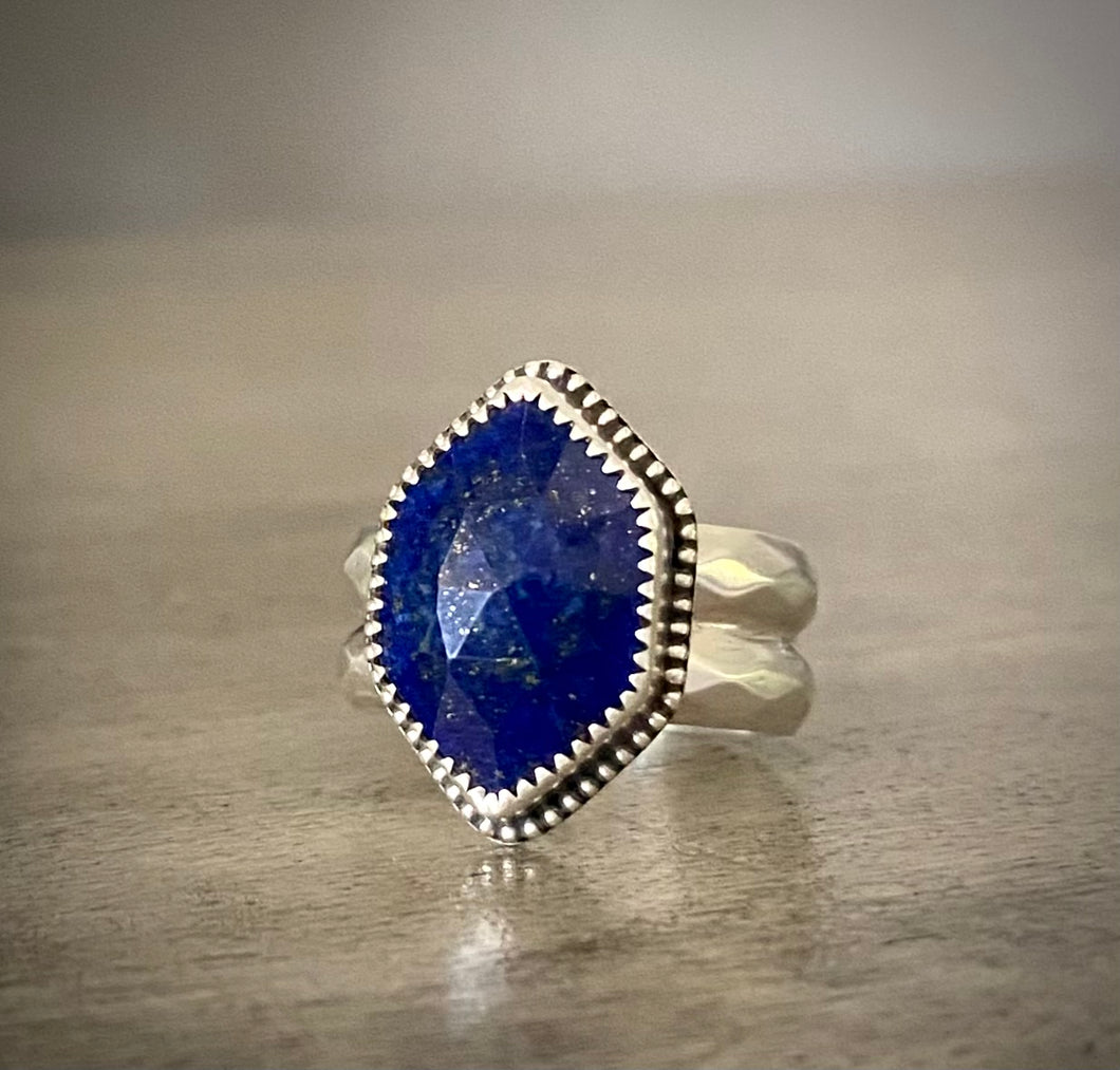 Lapis Lazuli Hex Ring