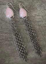 Load image into Gallery viewer, Rose Quartz Fringe Earrings