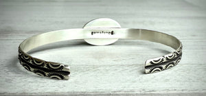 Hand Stamped Turquoise Cuff