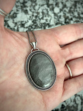 Load image into Gallery viewer, Silver Sheen Obsidian Pendant