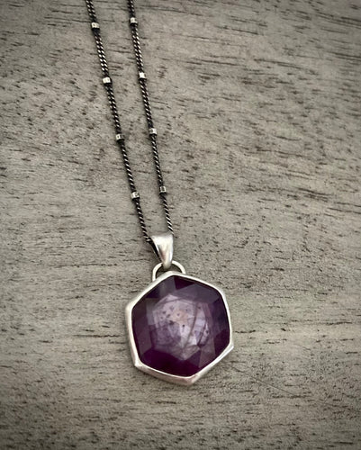 Ruby Hex Necklace