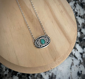 Mirrored Kingman Turquoise Necklace