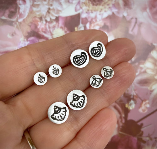 Hand Stamped Studs