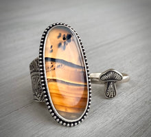 Load image into Gallery viewer, Montana Agate Mushroom Wide Band