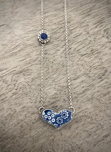 Reserved: Lapis Lazuli & Porcelain Necklace