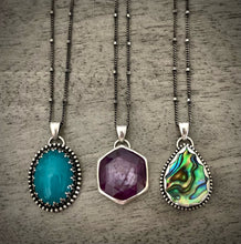 Load image into Gallery viewer, Abalone Teardrop Necklace