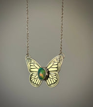 Load image into Gallery viewer, Large Opal Butterfly Necklace