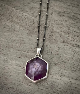 Ruby Hex Necklace
