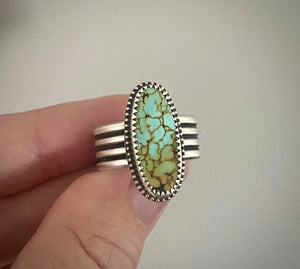 Hubei Turquoise Wide Band Ring