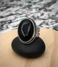Load image into Gallery viewer, Black Druzy Ring
