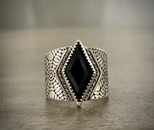 Load image into Gallery viewer, Reserved: Diamond Spinel Spiderweb Wideband Ring
