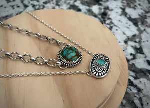 Mirrored Kingman Turquoise Necklace