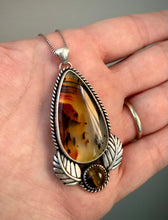 Load image into Gallery viewer, Montana Agate &amp; Tiger Eye Pendant - DISCOUNTED