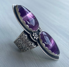 Load image into Gallery viewer, Double Fluorite Flower Ring