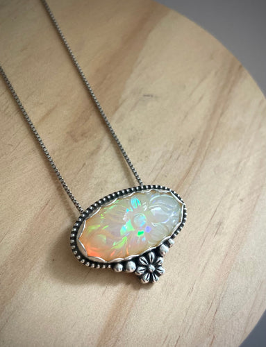 RESERVED: Carved Opal & Labradorite Pendants- Remainder