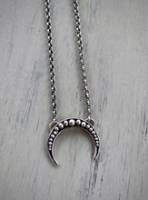 Load image into Gallery viewer, Silver Naja Crescent Necklace
