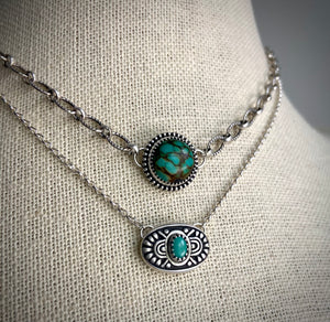 Mirrored Kingman Turquoise Necklace