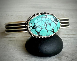 Grooved Turquoise Cuff