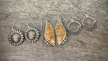 Load image into Gallery viewer, Beaded Fossil Coral Earrings