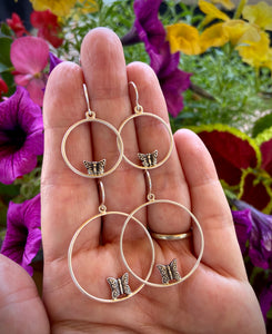 Small Butterfly Hoops