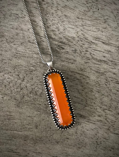 Carnelian Bar Necklace