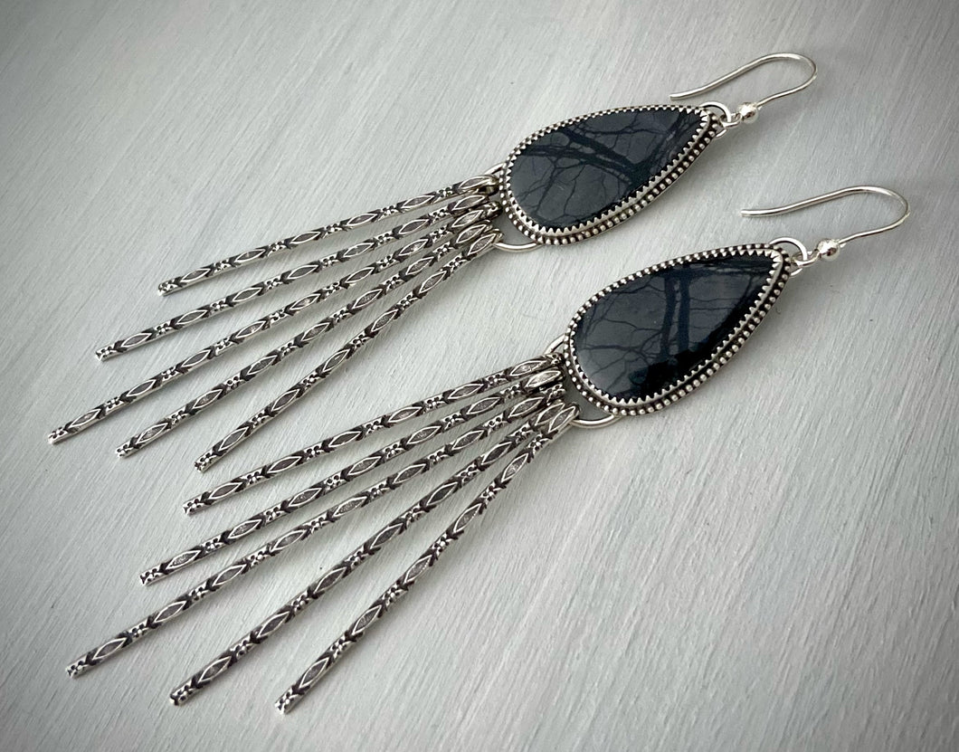 Picasso Jasper Fringe Earrings