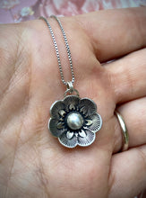 Load image into Gallery viewer, Hand Stamped Flower Pendant