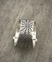Load image into Gallery viewer, Reserved: Diamond Spinel Spiderweb Wideband Ring