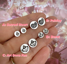 Load image into Gallery viewer, Hand Stamped Studs