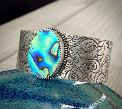 Abalone Flourish Cuff