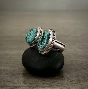 Hubei Turquoise Open Face Ring
