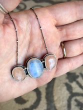 Load image into Gallery viewer, RESERVED: Triple Moonstone Necklace- Remainder