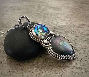 Abalone & Black Mother of Pearl Pendant