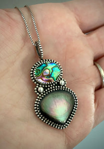 Abalone & Black Mother of Pearl Pendant