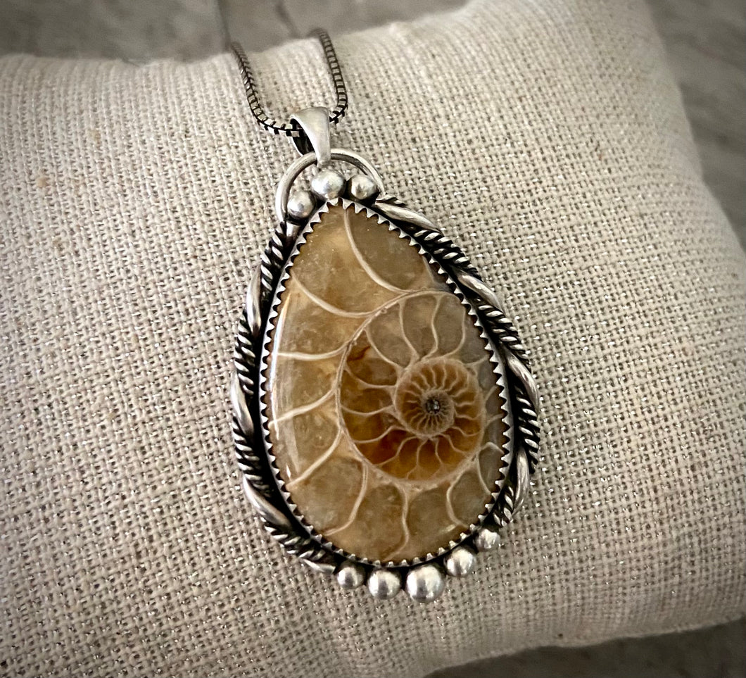 Blonde Ammonite Pendant