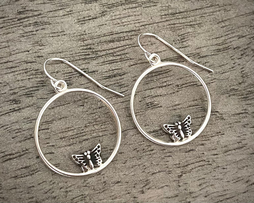 Small Butterfly Hoops