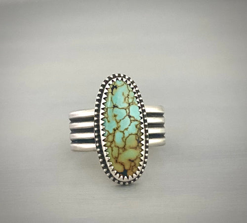 Hubei Turquoise Wide Band Ring