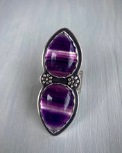 Load image into Gallery viewer, Double Fluorite Flower Ring