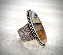 Load image into Gallery viewer, Montana Agate Mushroom Wide Band