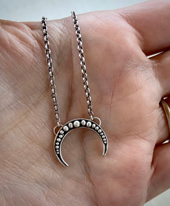 Silver Naja Crescent Necklace