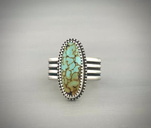 Hubei Turquoise Wide Band Ring