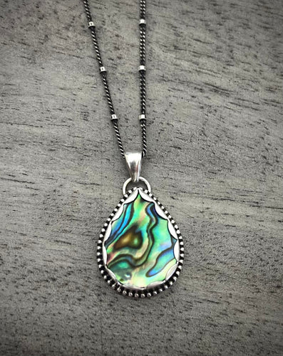 Abalone Teardrop Necklace