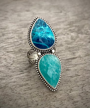 Load image into Gallery viewer, Shattuckite &amp; Amazonite Ring