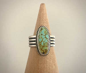 Hubei Turquoise Wide Band Ring