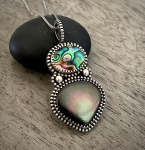 Abalone & Black Mother of Pearl Pendant