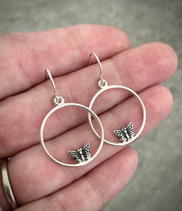 Small Butterfly Hoops