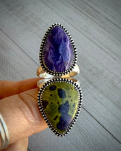 Load image into Gallery viewer, Charoite &amp; Atlantisite Ring